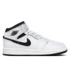 Air Jordan 1 Mid Kids Shoes ''White/Black'' (GS)