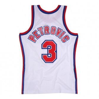 M&N Dražen Petrović 3 New Jersey Nets 1992-93 Swingman Jersey ''White''